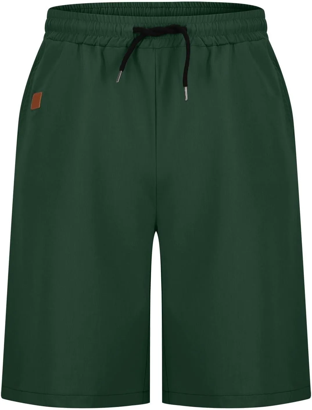 Men's Shorts Casual Drawstring Stretch Cotton Athletic Beach Shorts Elastic Waist Summer Shorts with Pockets
