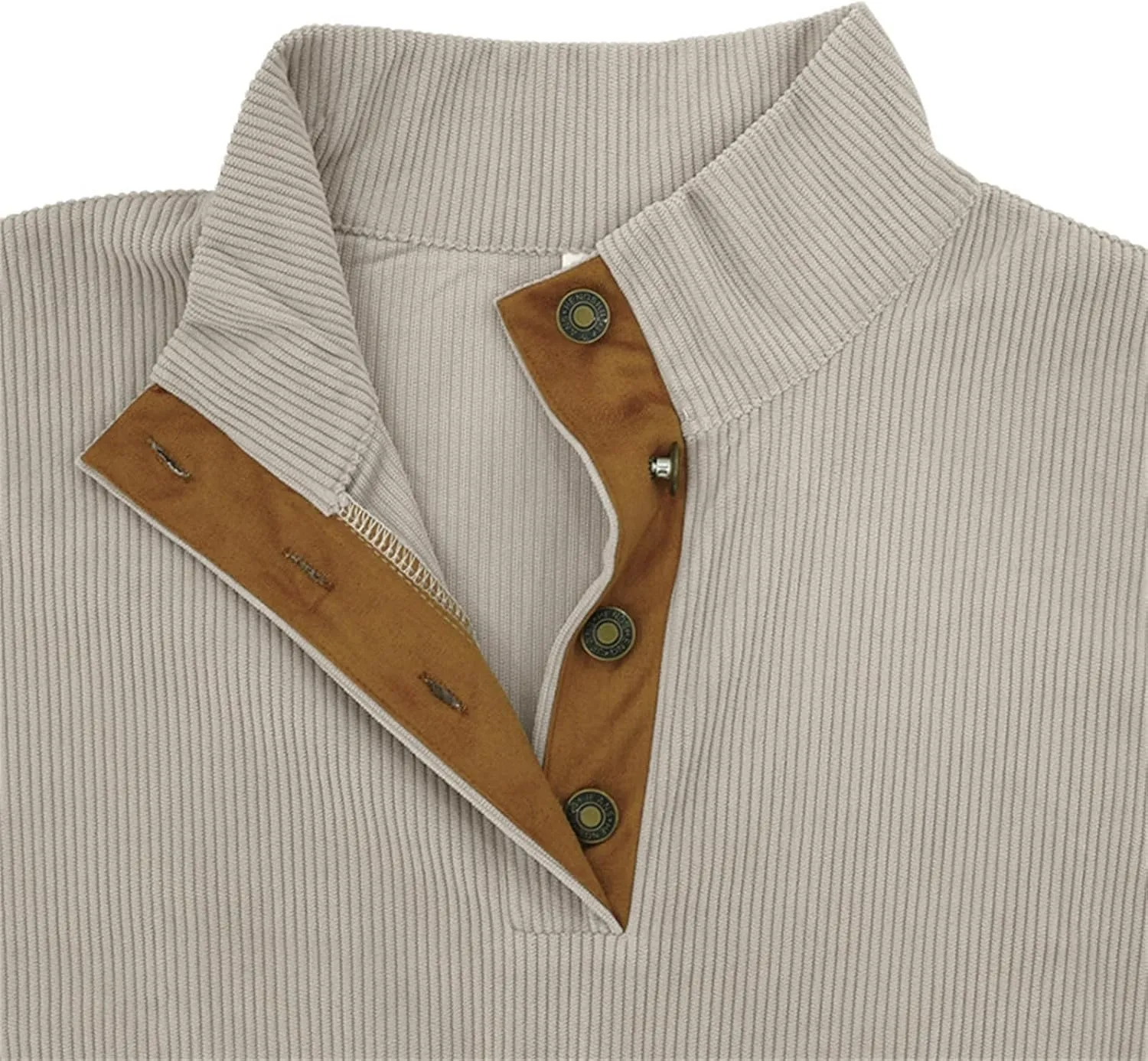 Mens Stand Collar Pullover Sweater Cable Knitted Chunky Winter Fashion Buttons Twisted Thermal Cashmere Sweaters