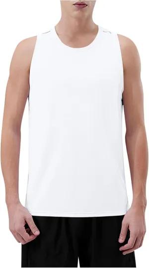 Mens Summer Tank Top Casual Loose Fit Comfy Lightweight Breathable Quick Dry Tees Sleeveless Crewneck Sport Tops