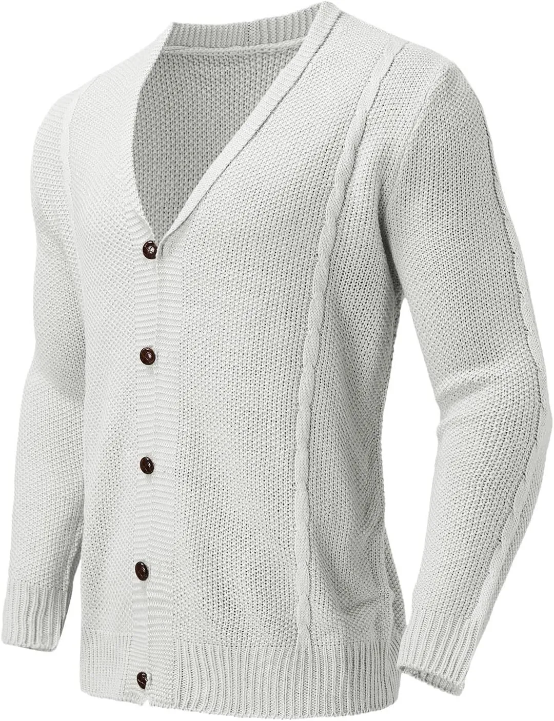 Mens Sweater Men's Lightweight Cardigan Sweater Single-Breasted V-Neck Knitted Cardigans Jacket