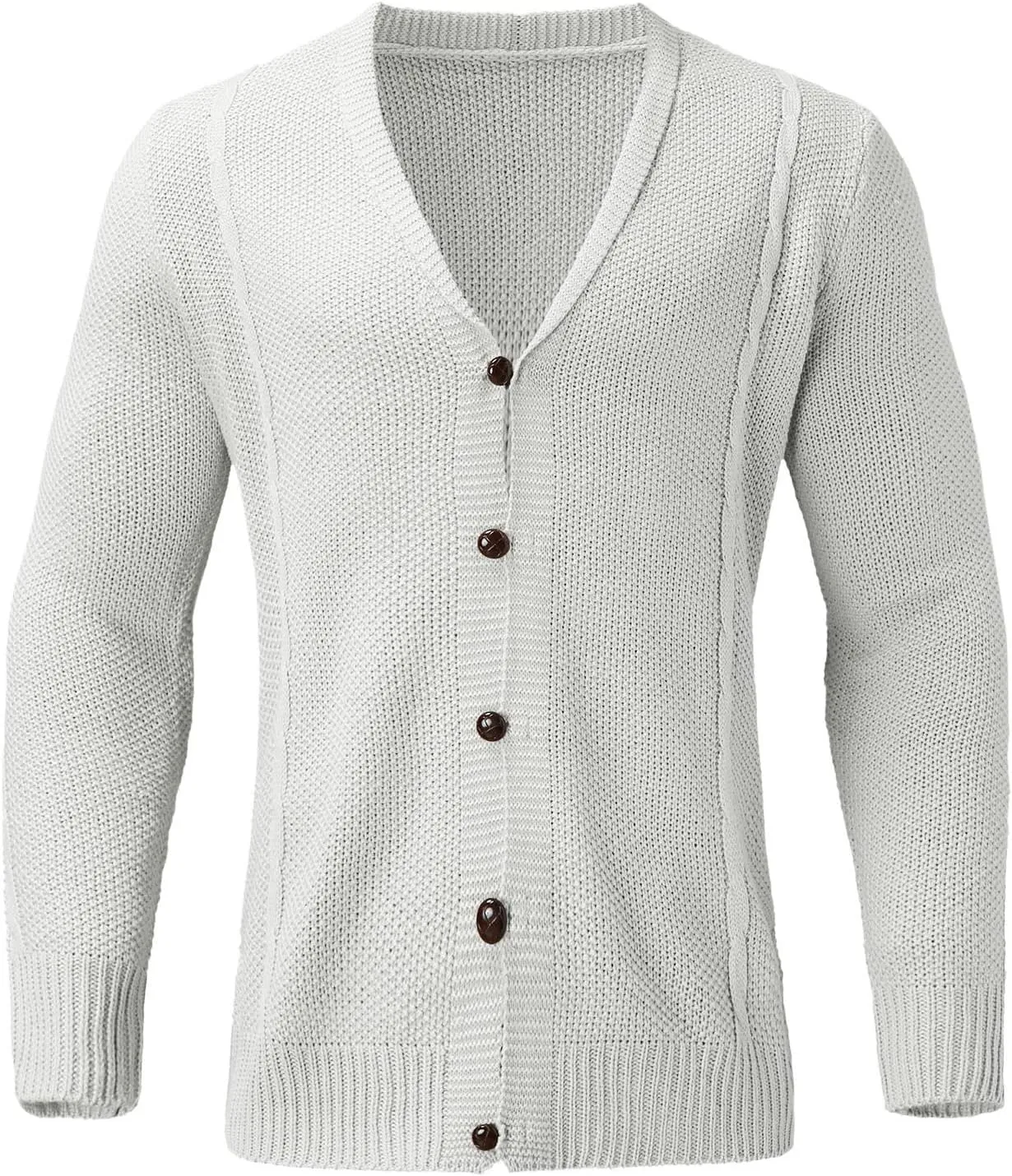 Mens Sweater Men's Lightweight Cardigan Sweater Single-Breasted V-Neck Knitted Cardigans Jacket