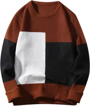 Mens Sweaters Dressy Male Autumn and Winter Wool Sweater Round Neck Pullover Mens Pullover Sweaters Dressy