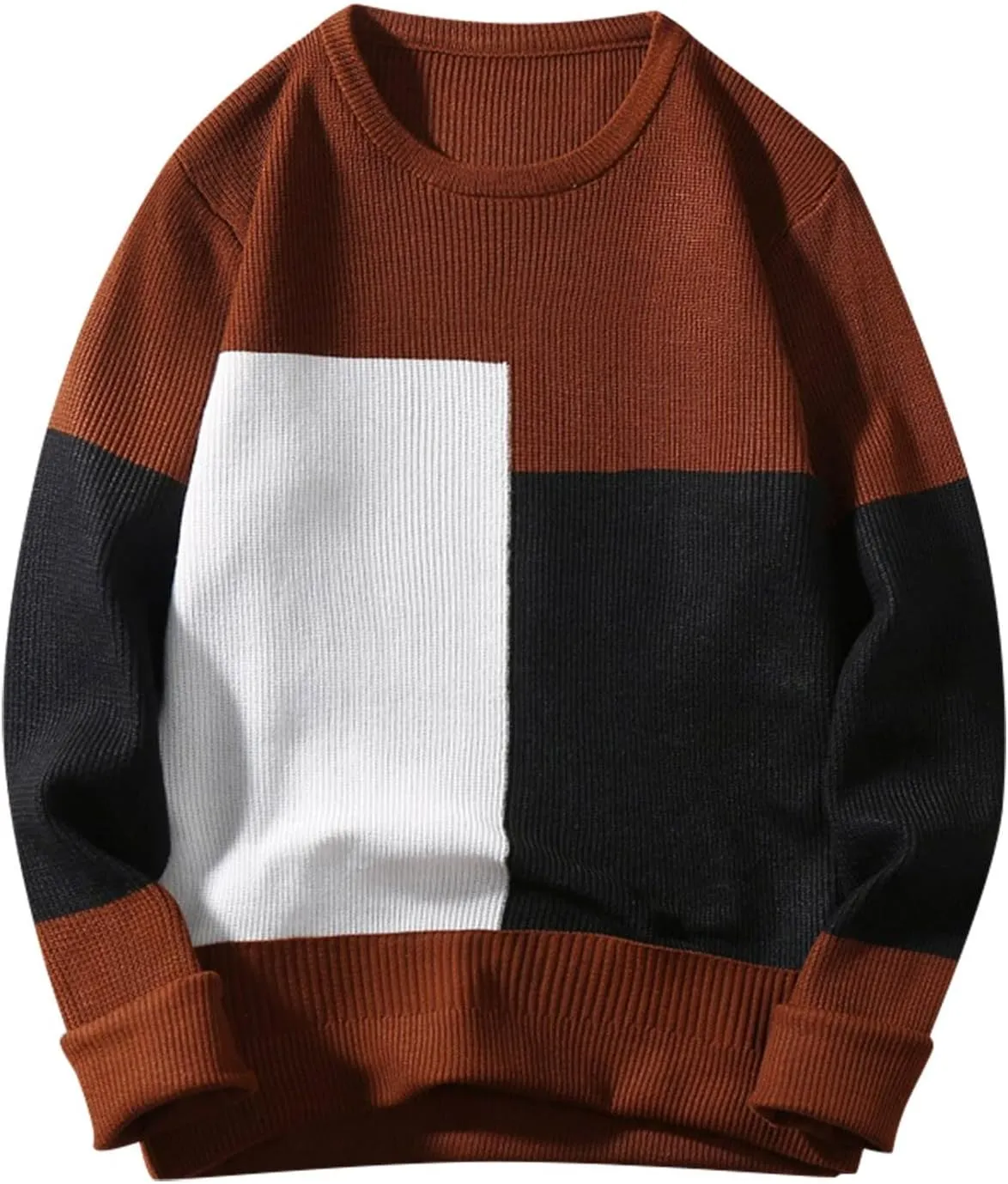 Mens Sweaters Dressy Male Autumn and Winter Wool Sweater Round Neck Pullover Mens Pullover Sweaters Dressy