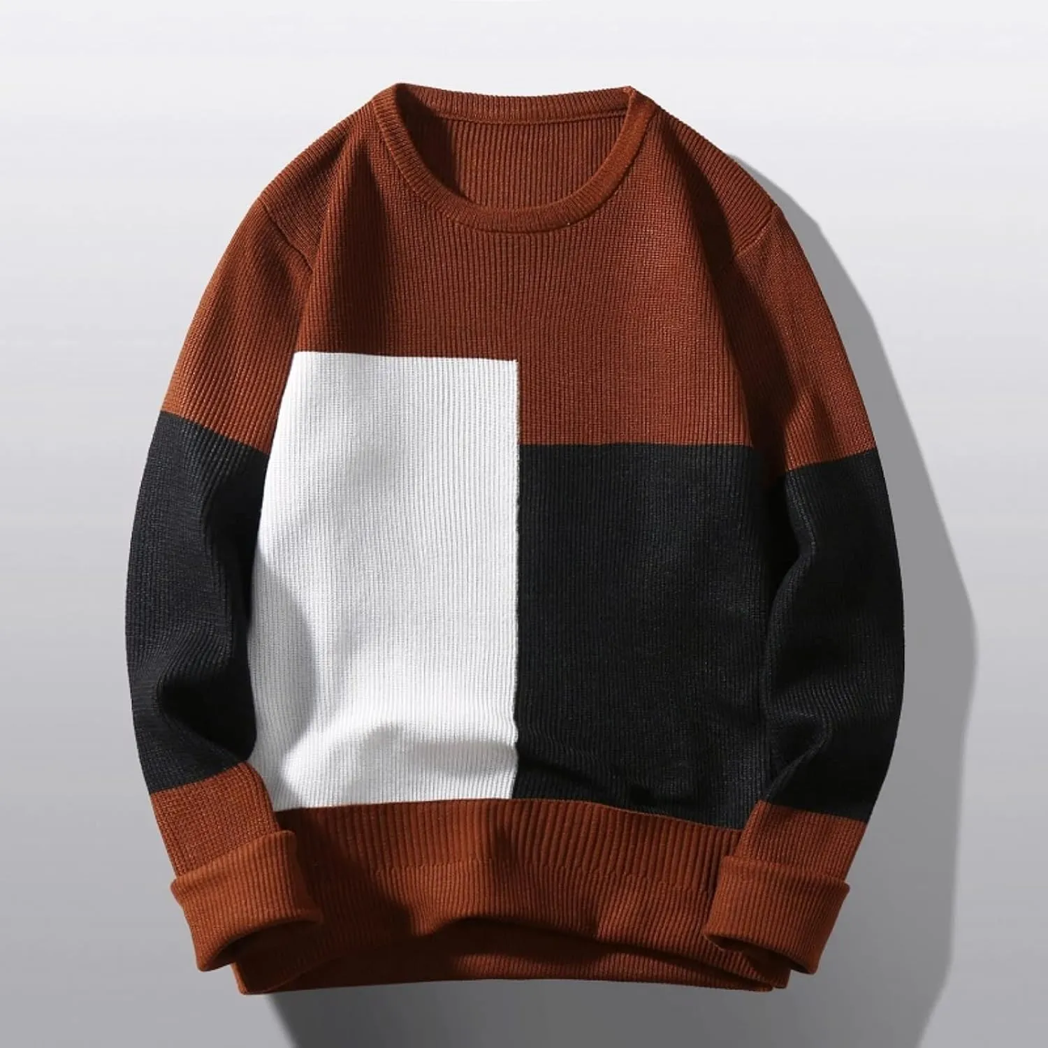 Mens Sweaters Dressy Male Autumn and Winter Wool Sweater Round Neck Pullover Mens Pullover Sweaters Dressy