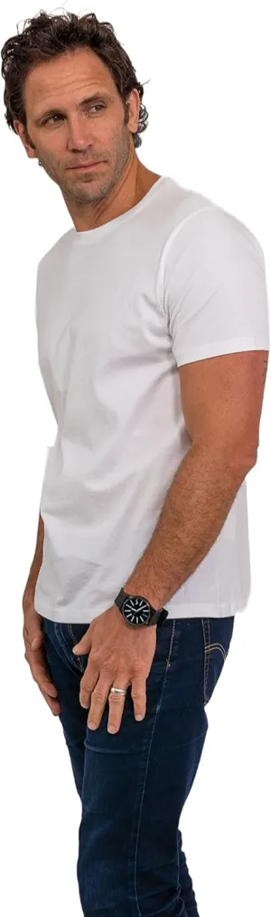 Mens T Shirts Casual | Premium Fitted Pima Cotton T Shirts Shirts for Men | Plain Designer Soft Classic Tees | Crew Neck