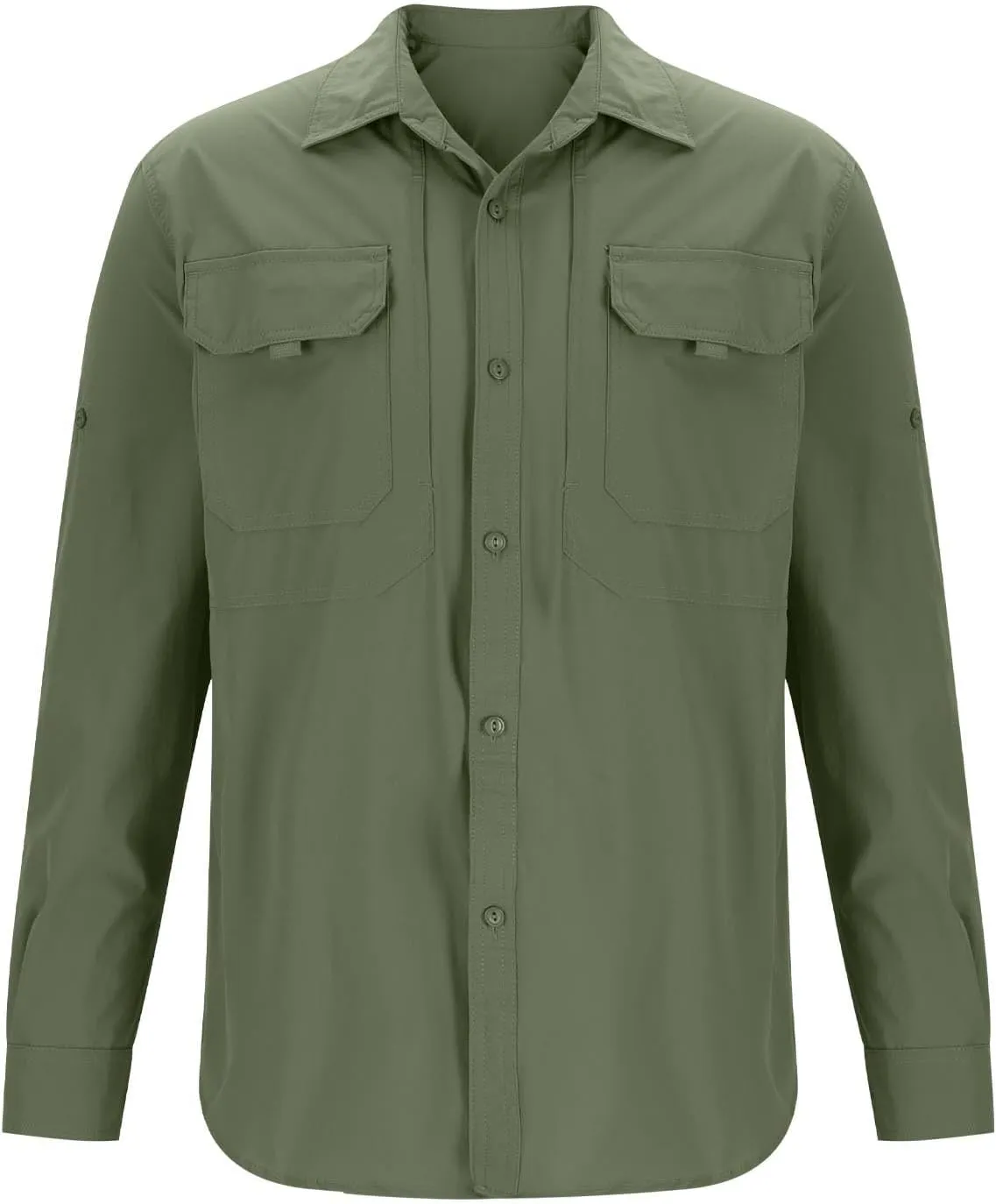 Men's Tactical Shirts Quick Dry UV Protection Breathable Long Sleeve Hiking Fishing Button Shirts Fall Clothes
