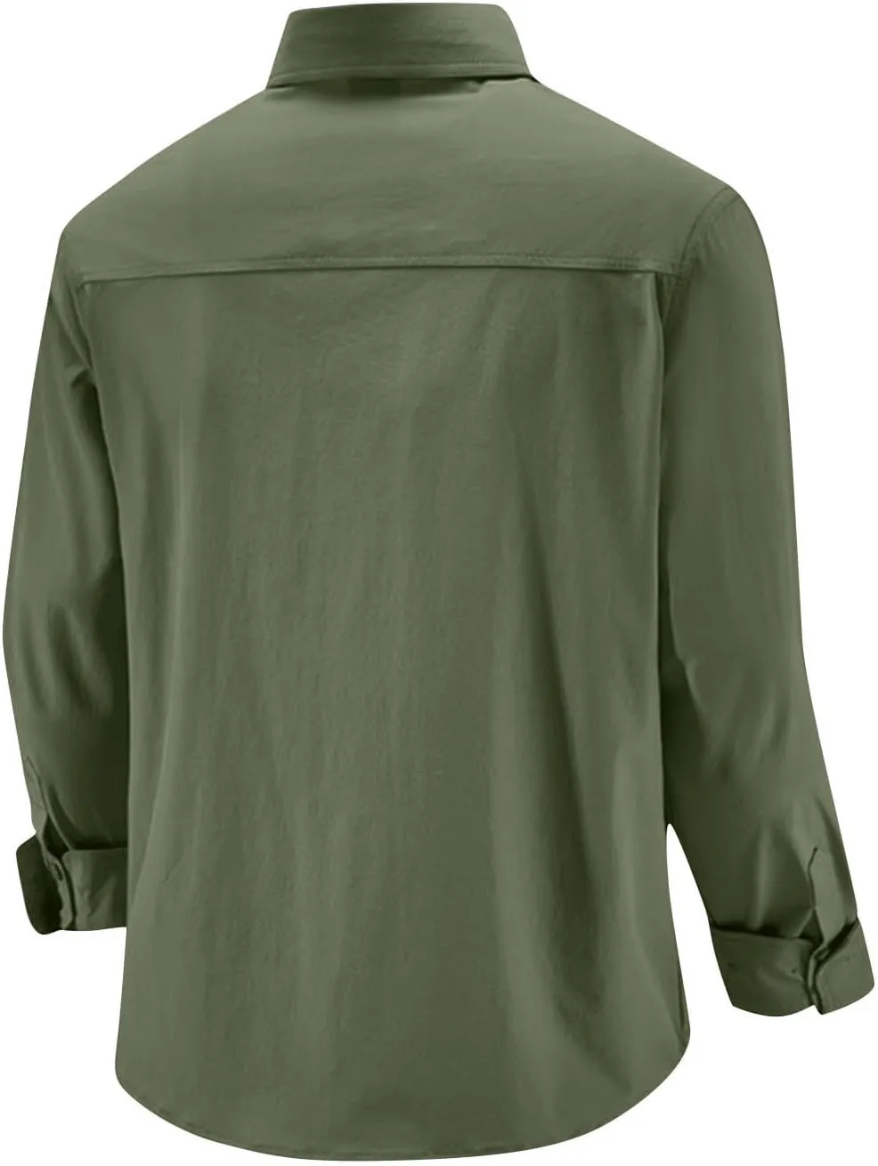 Men's Tactical Shirts Quick Dry UV Protection Breathable Long Sleeve Hiking Fishing Button Shirts Fall Clothes