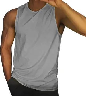 Mens UPF 50  Tank Tops Breathable Quick Dry Sleeveless Gym Workout Vest Shirts Moisture Wicking Muscle Cut Off Shirt