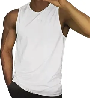 Mens UPF 50  Tank Tops Breathable Quick Dry Sleeveless Gym Workout Vest Shirts Moisture Wicking Muscle Cut Off Shirt
