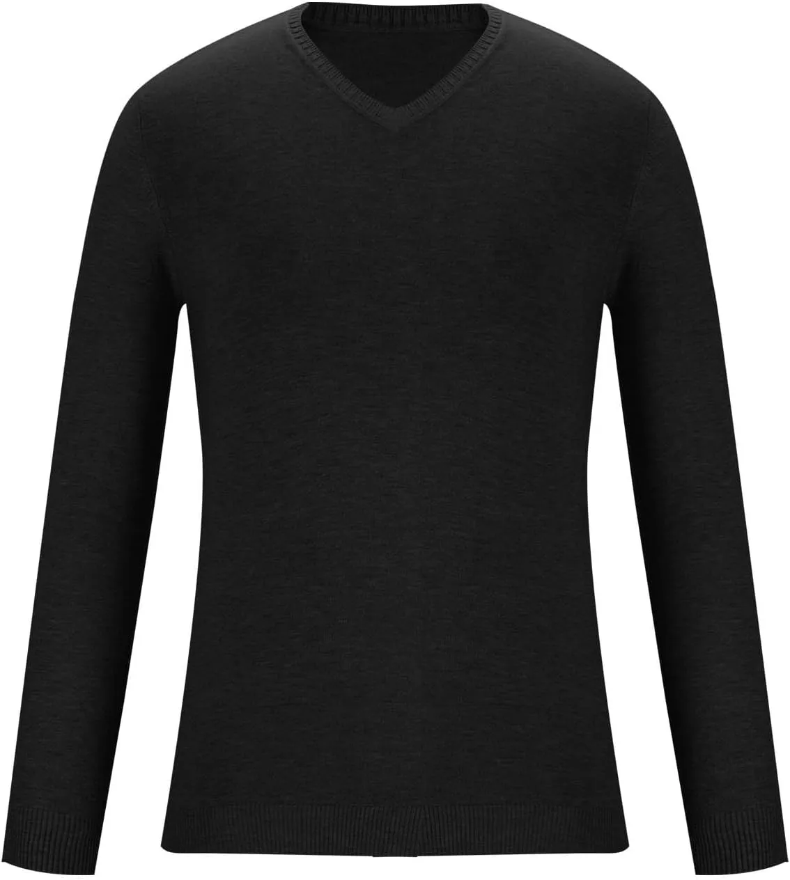 Men's V Neck Pullover Sweater Long Sleeve Casual Slim Fit Cotton Dress Sweaters Lightweight Knitted Warm Sweaters