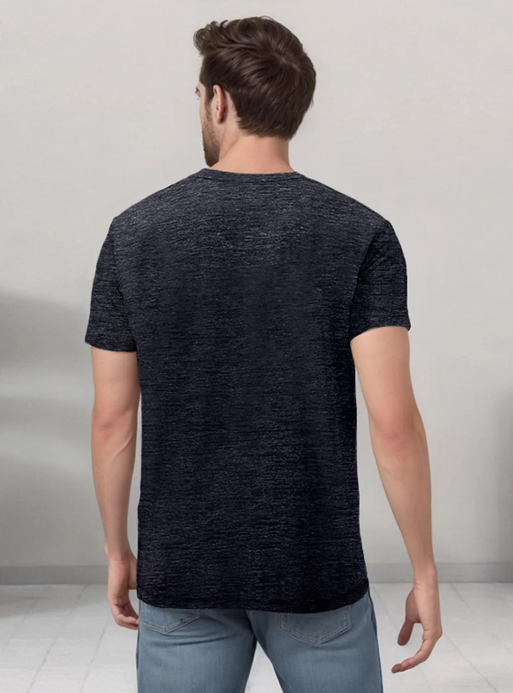 Mens V Neck T Shirts Casual Stylish Graphic Stretch Short Sleeve T-Shirt Cotton Tees Tops Shirt
