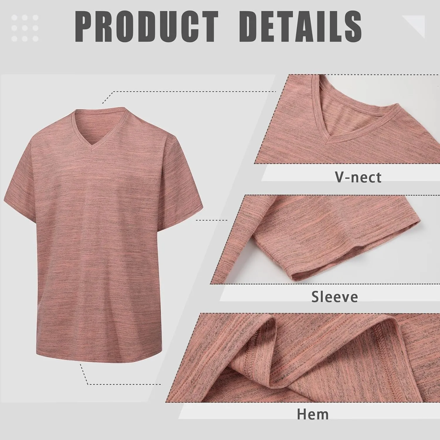Mens V Neck T Shirts Casual Stylish Graphic Stretch Short Sleeve T-Shirt Cotton Tees Tops Shirt