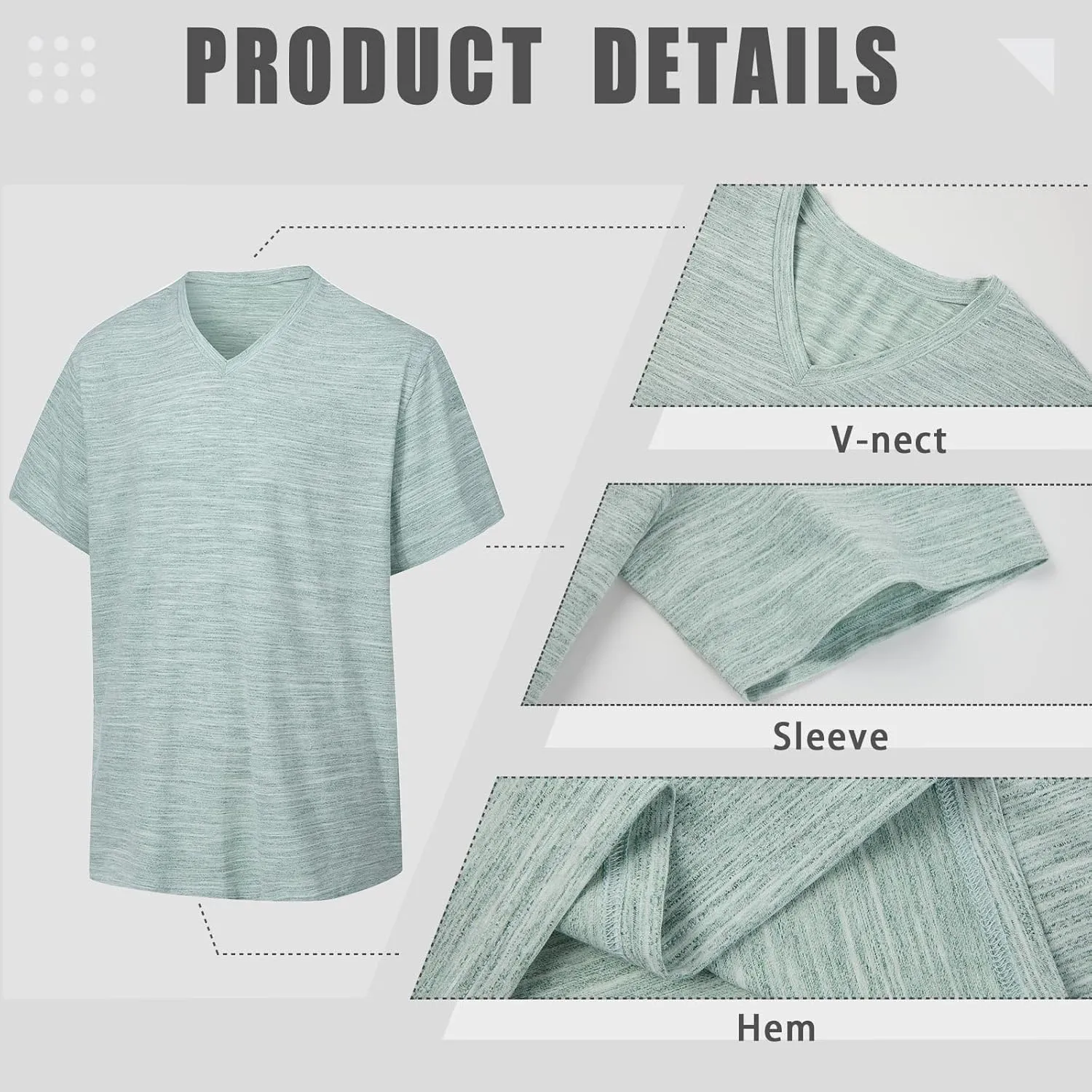 Mens V Neck T Shirts Casual Stylish Graphic Stretch Short Sleeve T-Shirt Cotton Tees Tops Shirt