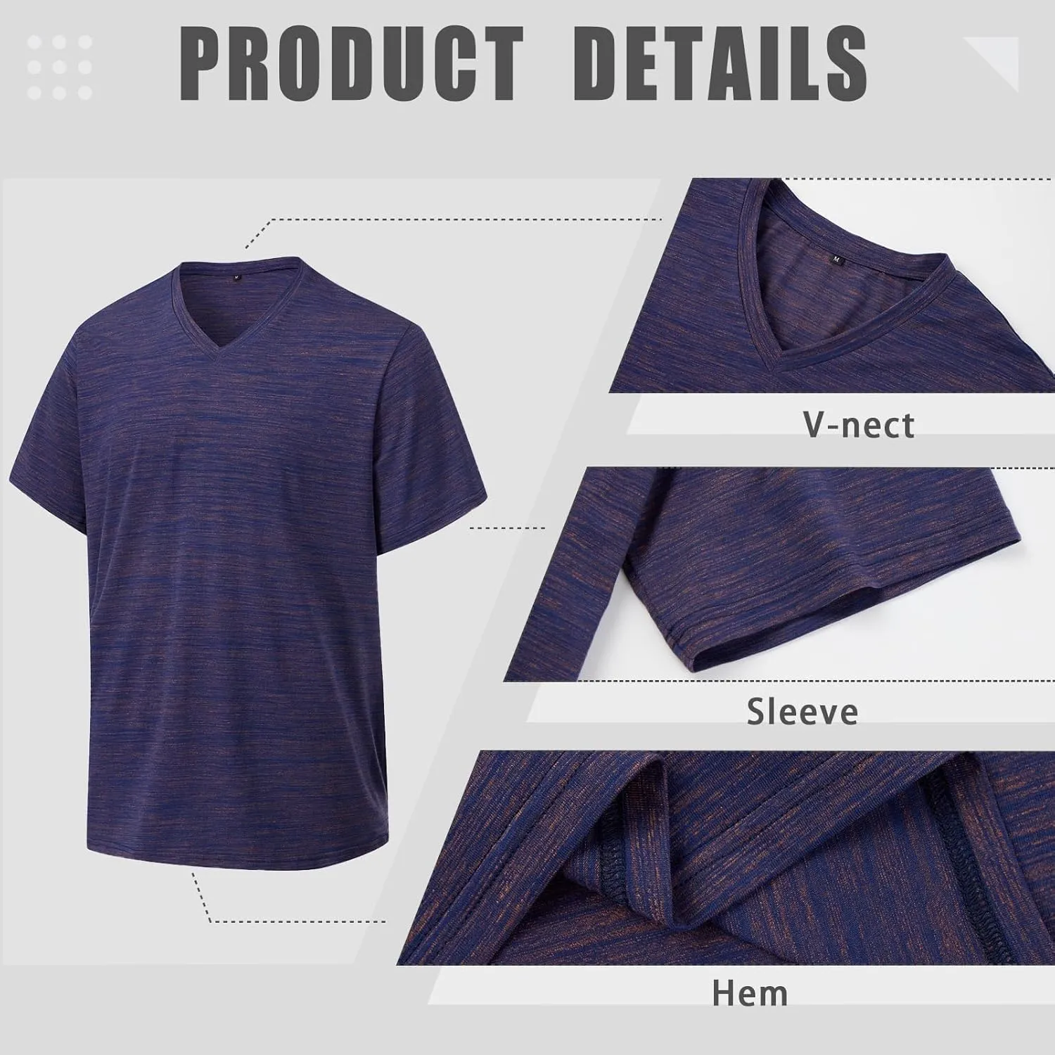 Mens V Neck T Shirts Casual Stylish Graphic Stretch Short Sleeve T-Shirt Cotton Tees Tops Shirt