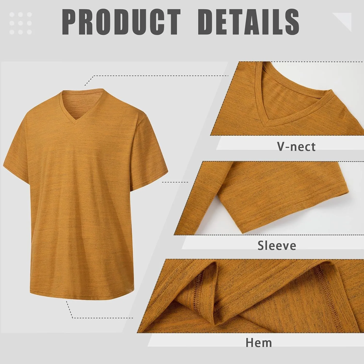 Mens V Neck T Shirts Casual Stylish Graphic Stretch Short Sleeve T-Shirt Cotton Tees Tops Shirt