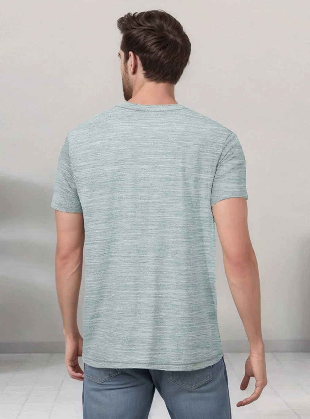 Mens V Neck T Shirts Casual Stylish Graphic Stretch Short Sleeve T-Shirt Cotton Tees Tops Shirt
