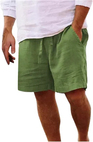 Mens White Summer Linen Shorts Shorts Beach Shorts Casual Cotton Linen Shorts Mens White Summer Linen Shorts Mens