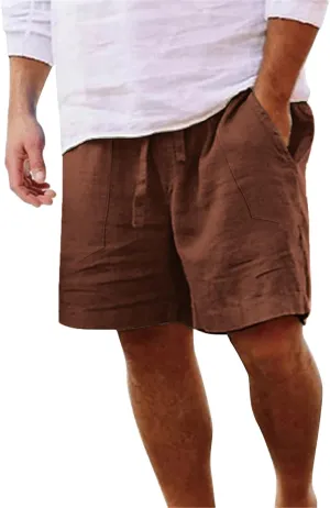 Mens White Summer Linen Shorts Shorts Beach Shorts Casual Cotton Linen Shorts Mens White Summer Linen Shorts Mens