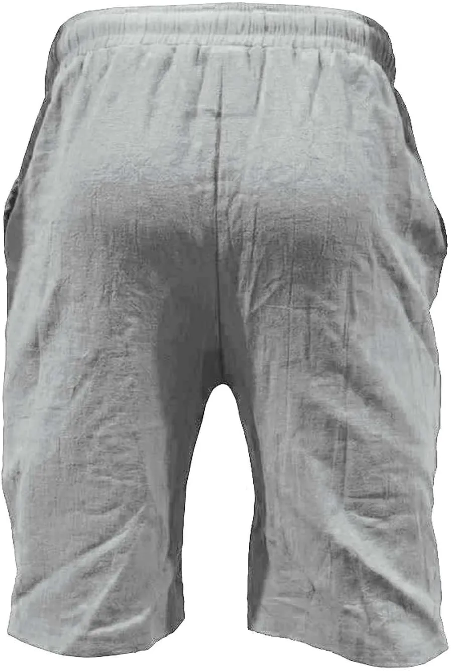 Mens White Summer Linen Shorts Shorts Beach Shorts Casual Cotton Linen Shorts Mens White Summer Linen Shorts Mens