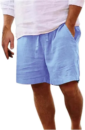 Mens White Summer Linen Shorts Shorts Beach Shorts Casual Cotton Linen Shorts Mens White Summer Linen Shorts Mens