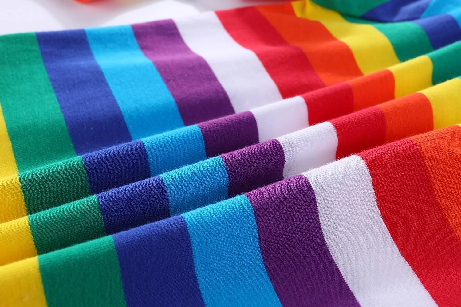 Mud Kingdom Boys Girls T-Shirts Rainbow Stripe Cotton Unisex Top