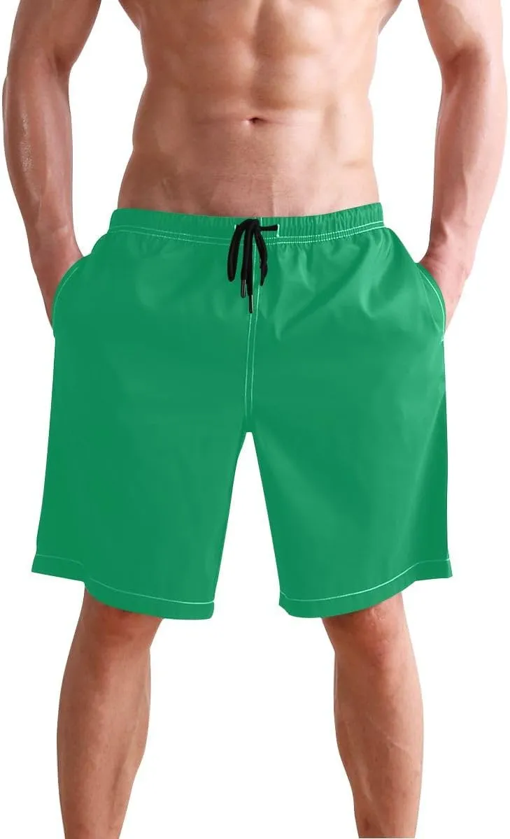 ODAWA Pansy Men Board Shorts Casual Elastic Waist Drawstring Summer Beach Shorts