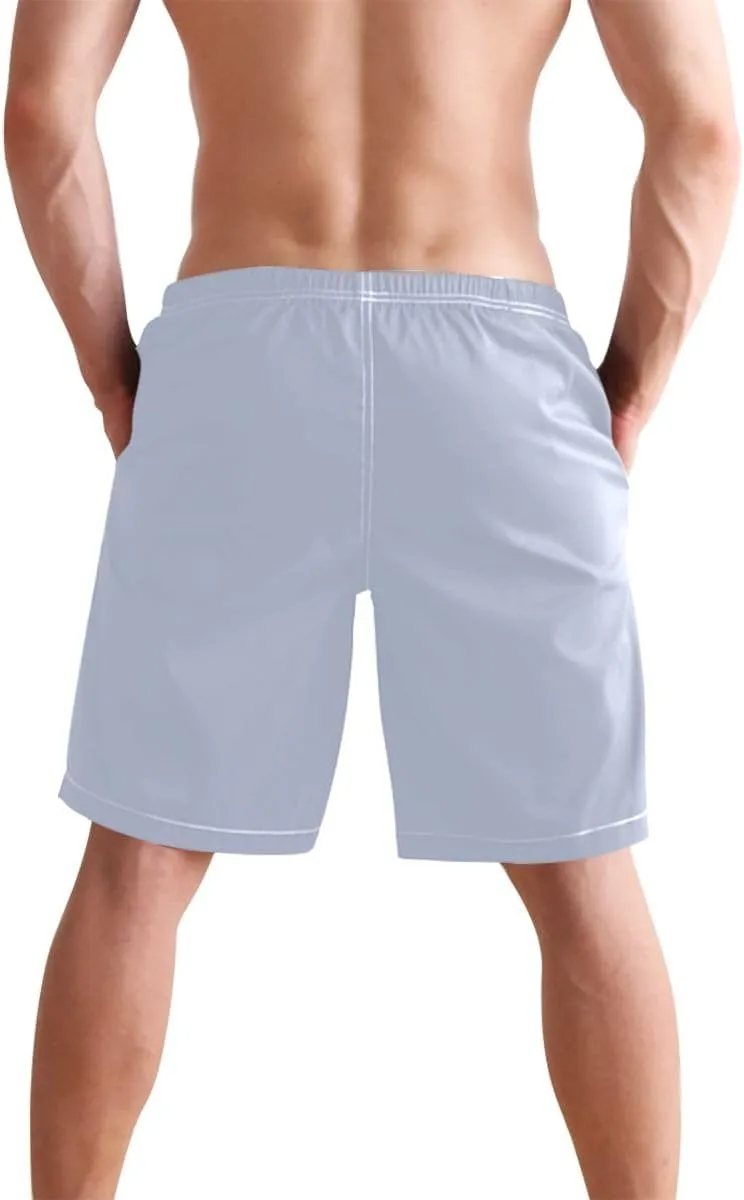 ODAWA Pansy Men Board Shorts Casual Elastic Waist Drawstring Summer Beach Shorts