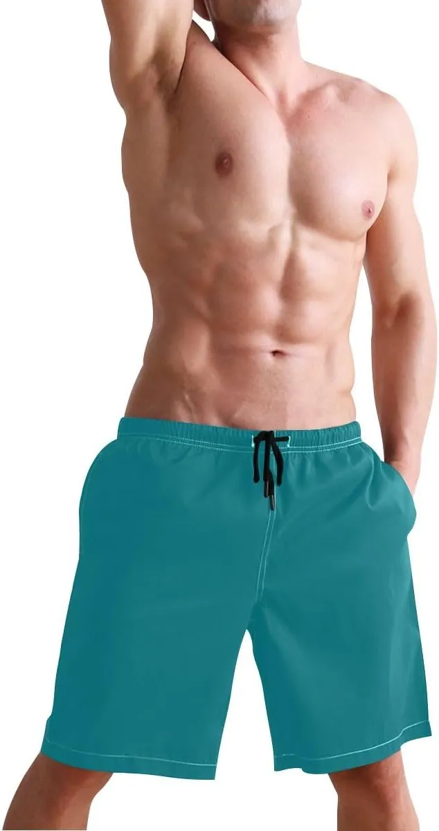 ODAWA Pansy Men Board Shorts Casual Elastic Waist Drawstring Summer Beach Shorts