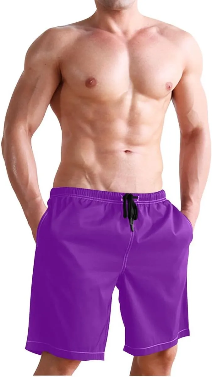 ODAWA Pansy Men Board Shorts Casual Elastic Waist Drawstring Summer Beach Shorts