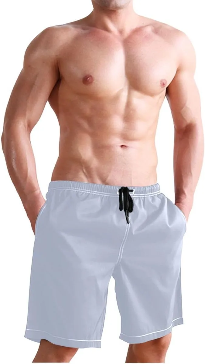 ODAWA Pansy Men Board Shorts Casual Elastic Waist Drawstring Summer Beach Shorts