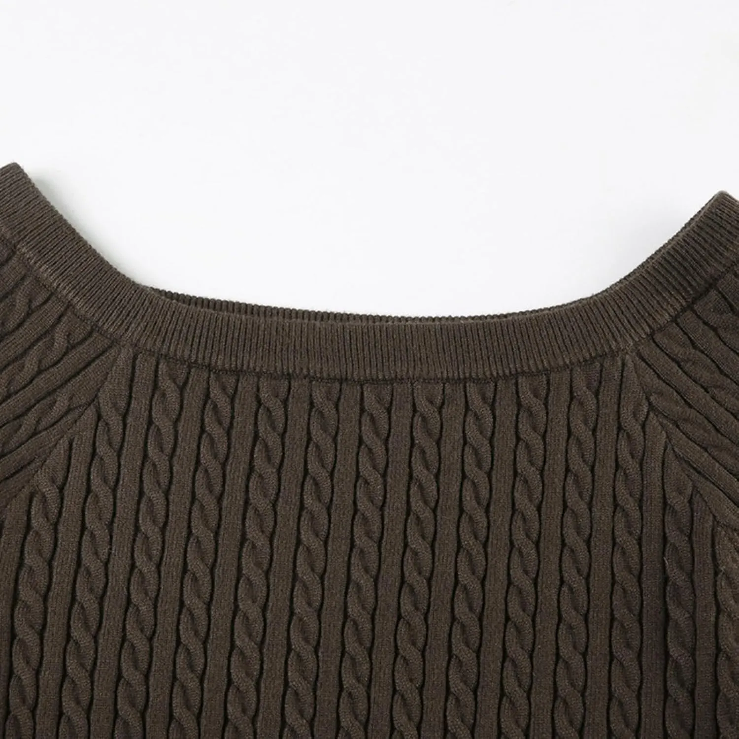 Off Shoulder Knit Sweater, Cable Knit Pullover for Women, Slim Fit Long Sleeve Jumper Crop Tops, Trendy Chic Y2k