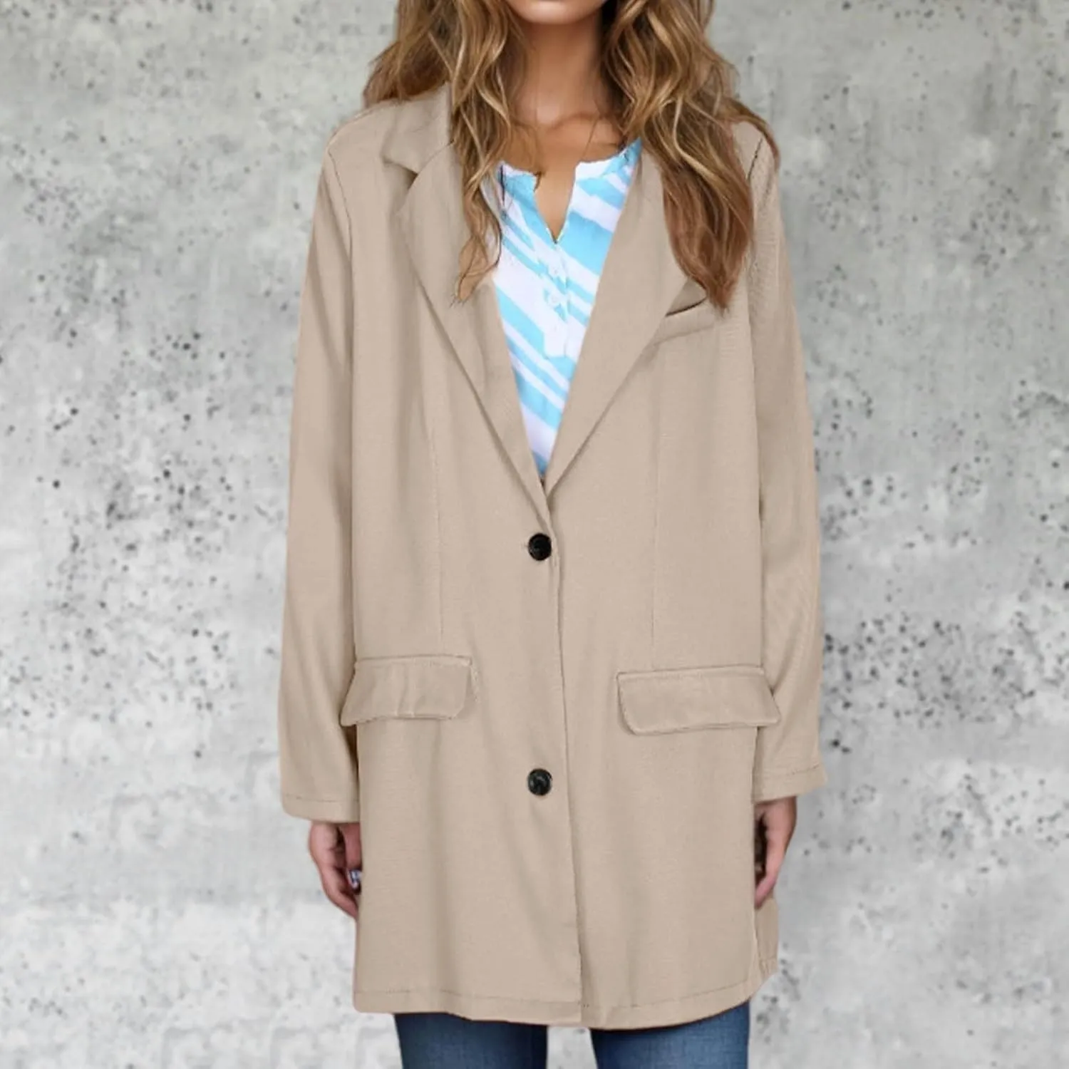 Oversized Blazers for Women Trendy Loose Fit Boyfriend Jackets Blazer Summer Lightweight Casual Jacket Cardigans