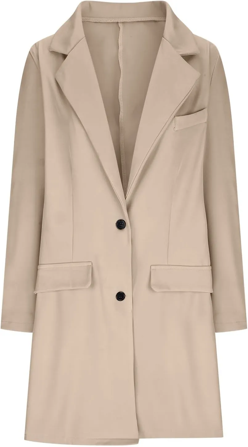 Oversized Blazers for Women Trendy Loose Fit Boyfriend Jackets Blazer Summer Lightweight Casual Jacket Cardigans