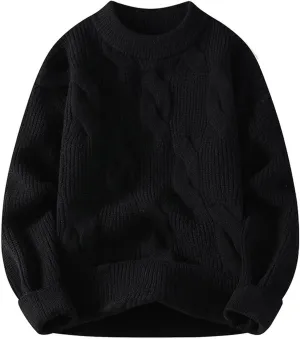 Oversized Sweater 90s Vintage Knitted Sweater Long Sleeve Sweater Uniex Woven Crewneck Pullover