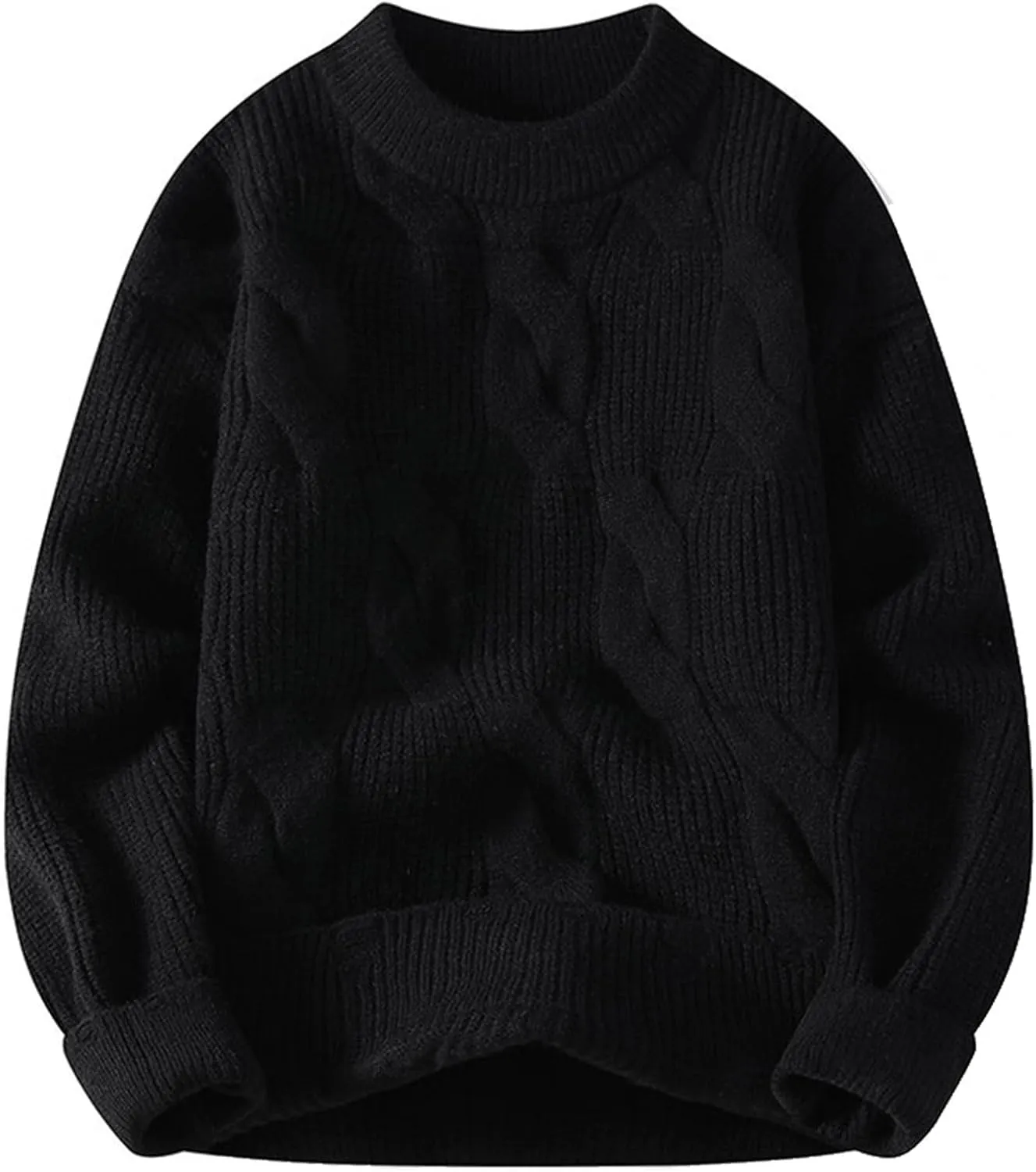 Oversized Sweater 90s Vintage Knitted Sweater Long Sleeve Sweater Uniex Woven Crewneck Pullover