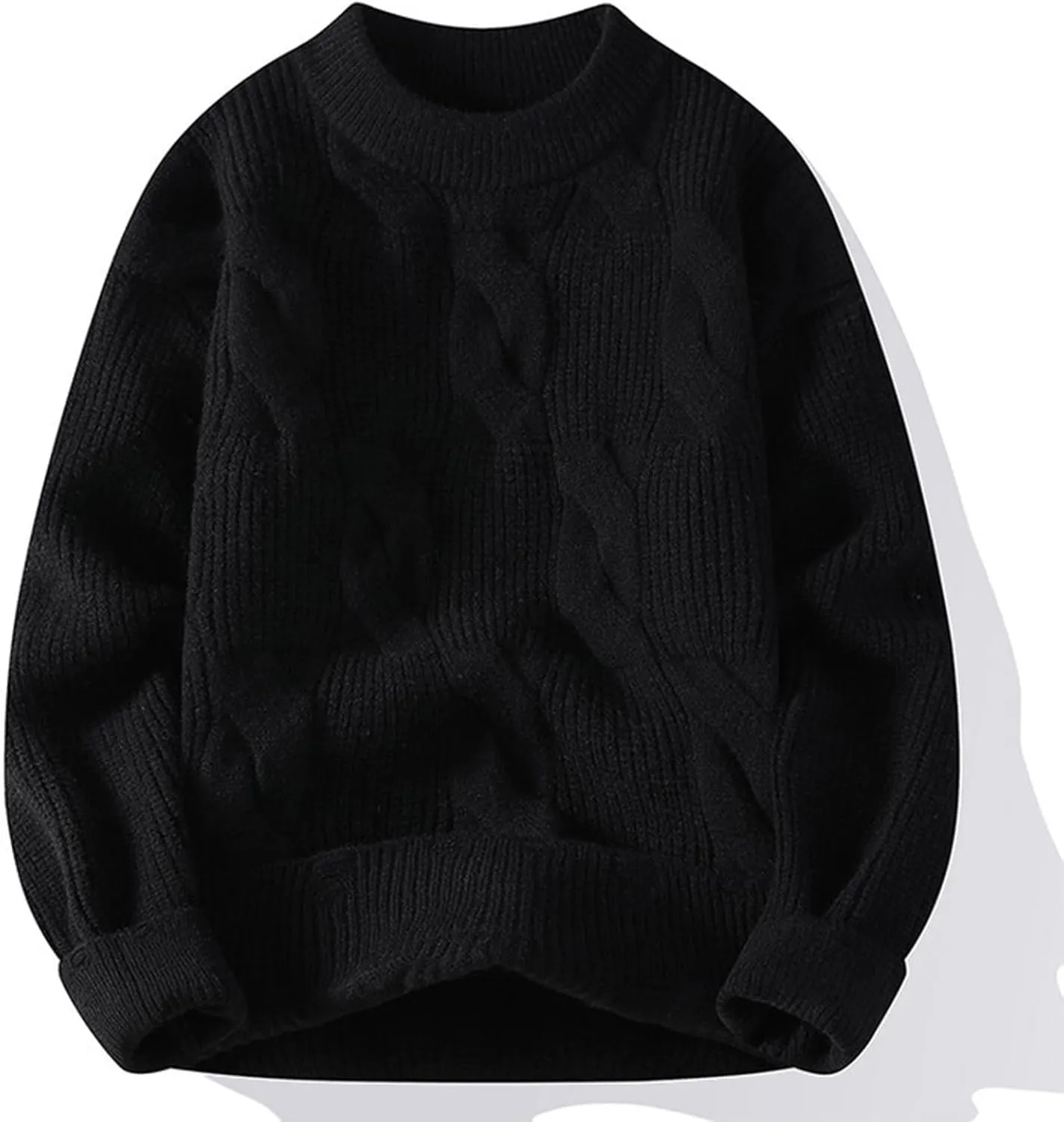 Oversized Sweater 90s Vintage Knitted Sweater Long Sleeve Sweater Uniex Woven Crewneck Pullover