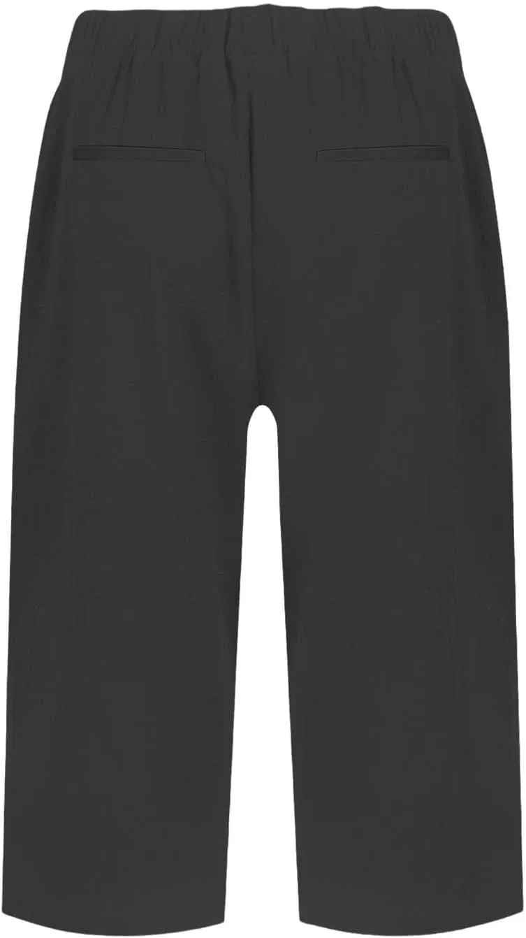 Pedal Pushers for Women 2025 Beach Vacation Wide Leg Capri Pants Loose Comfy High Waisted Short Pants with Pockets