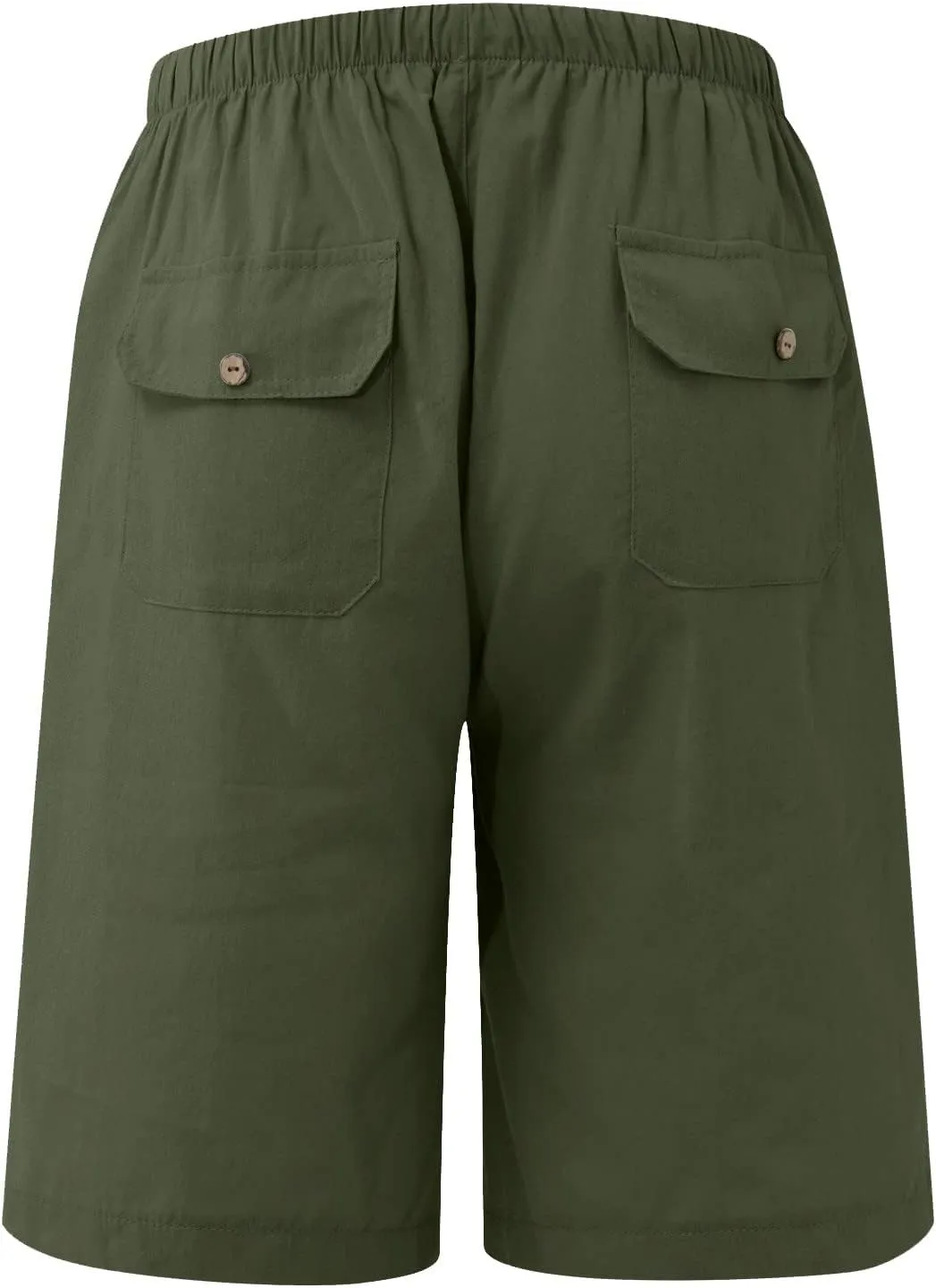Plus Size Linen Shorts Mens Casual Shorts Lightweight Summer Beach Shorts Drawstring Shorts for Men