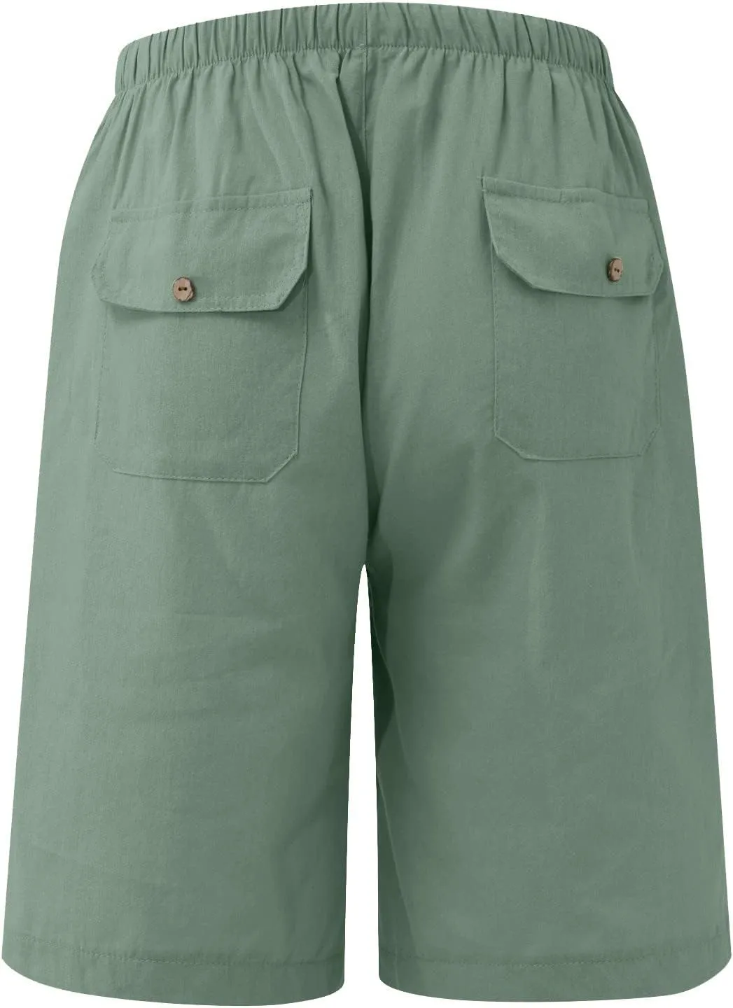 Plus Size Linen Shorts Mens Casual Shorts Lightweight Summer Beach Shorts Drawstring Shorts for Men