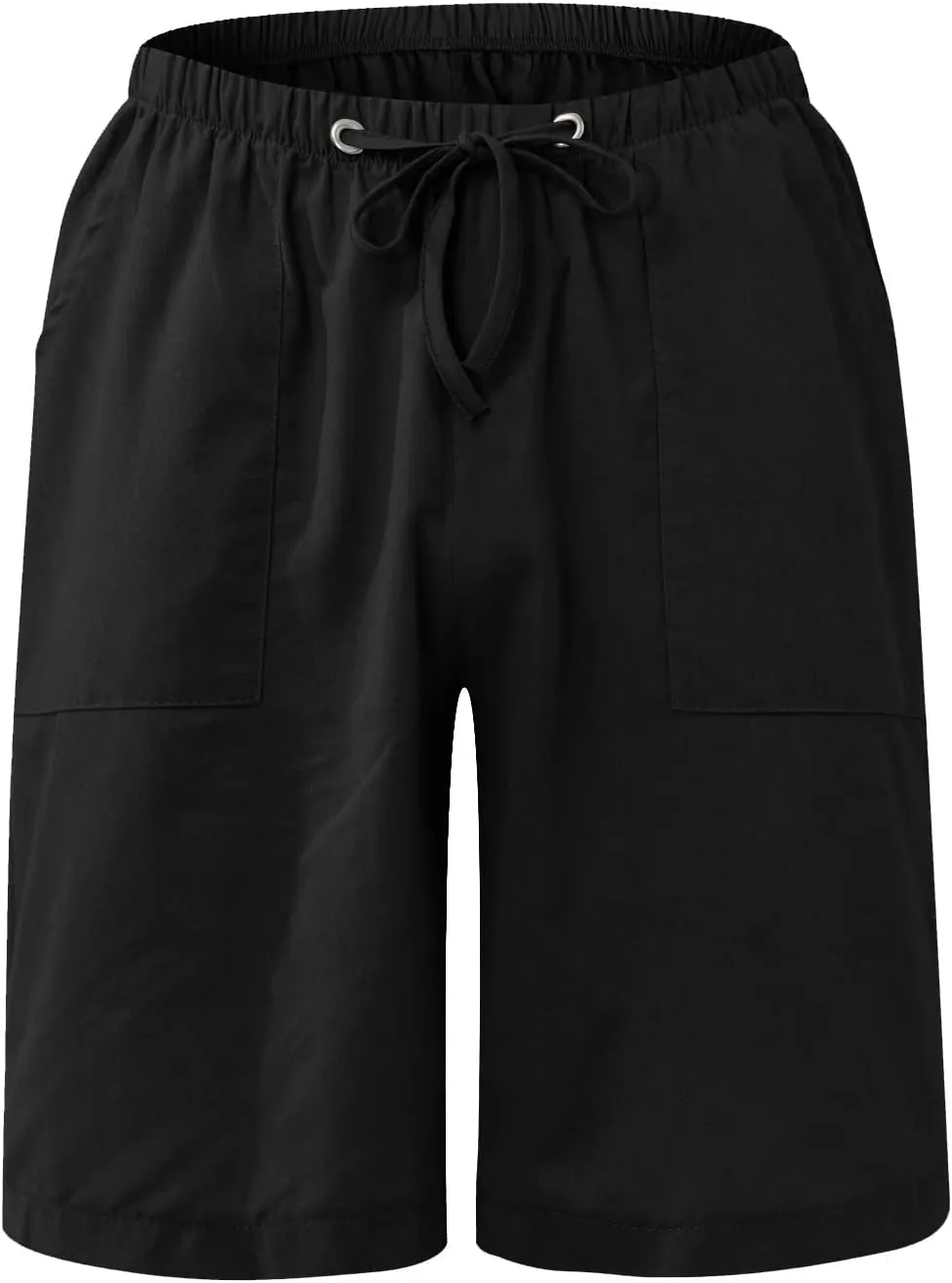 Plus Size Linen Shorts Mens Casual Shorts Lightweight Summer Beach Shorts Drawstring Shorts for Men