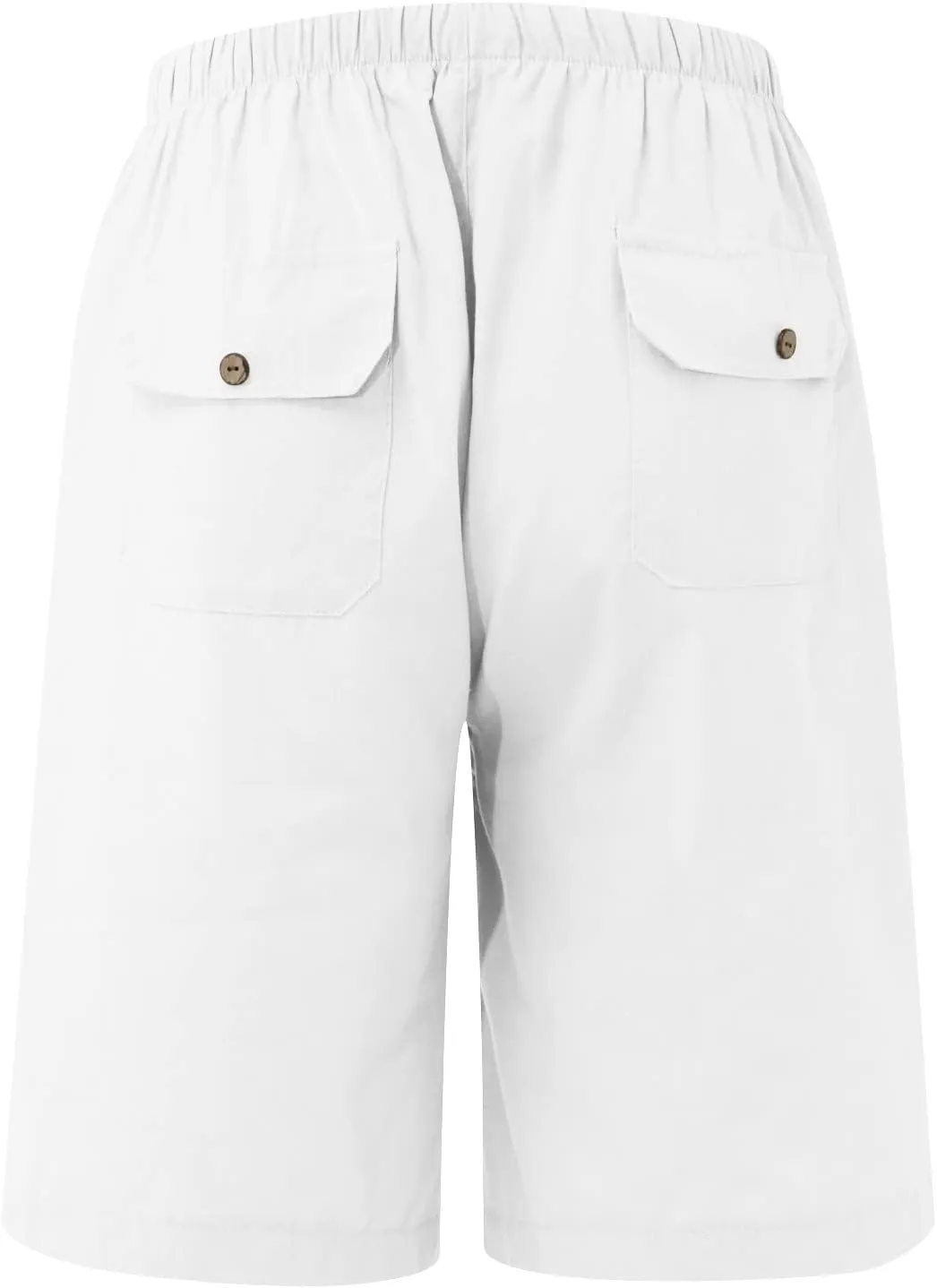 Plus Size Linen Shorts Mens Casual Shorts Lightweight Summer Beach Shorts Drawstring Shorts for Men