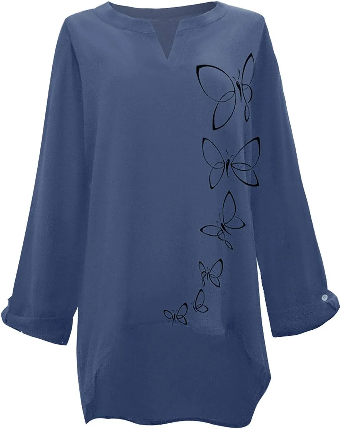 Plus Size Tops for Women Summer Boho Womens Long Sleeve Cotton Linen Kaftan Ladies Baggy Blouse Tee Shirt Tops