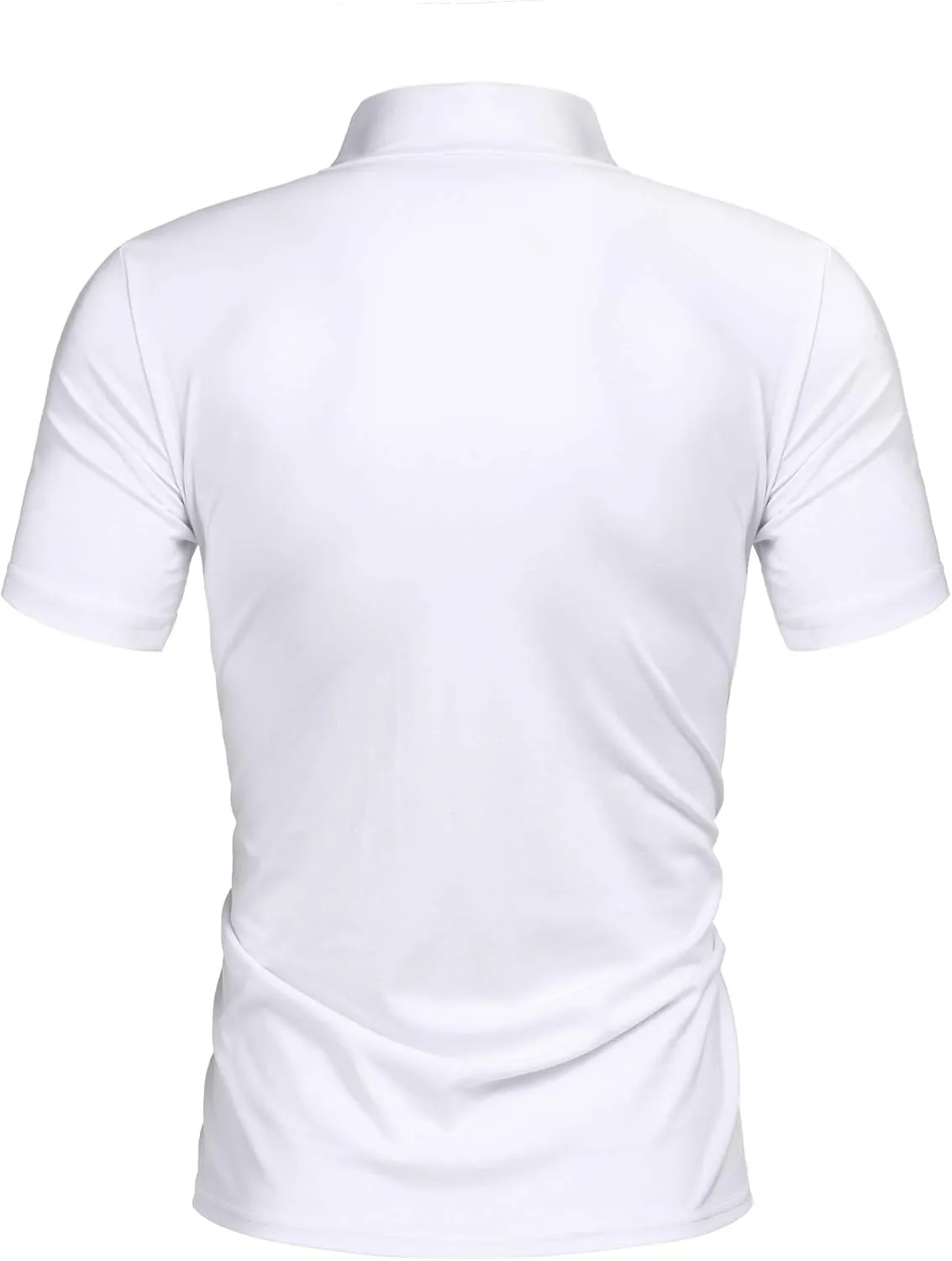 Poriff Mens Casual Turtleneck Mock Neck T Shirt Slim Fit Short Sleeve Summer Basic Tops
