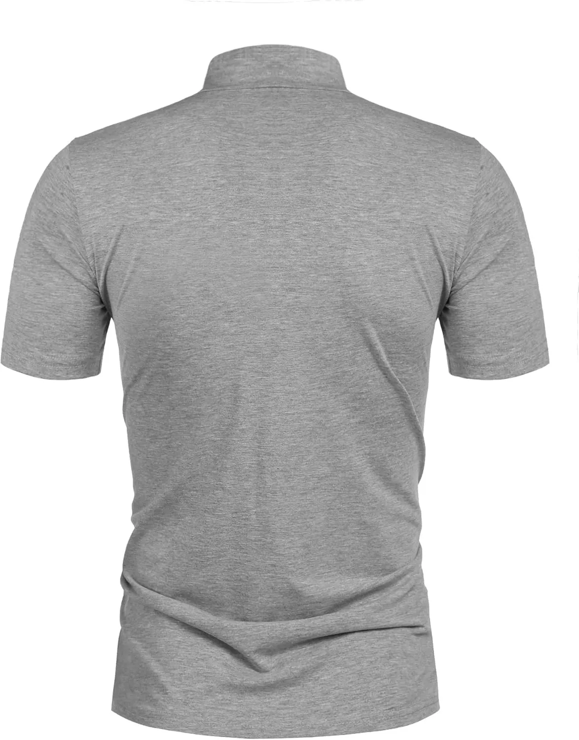 Poriff Mens Casual Turtleneck Mock Neck T Shirt Slim Fit Short Sleeve Summer Basic Tops