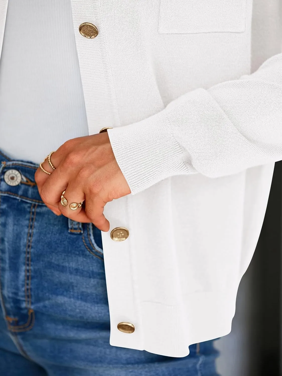 PRETTYGARDEN Women's 2025 Spring Long Sleeve Knitted Button Down Shirts Lightweight Cardigan for Women Dressy Casual Tops