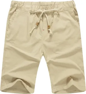 Sailwind Mens Linen Shorts Casual Drawstring Summer Beach Shorts