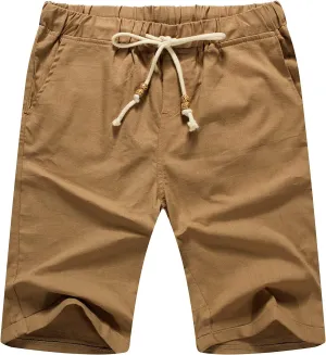 Sailwind Mens Linen Shorts Casual Drawstring Summer Beach Shorts