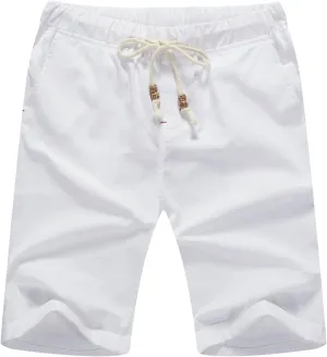 Sailwind Mens Linen Shorts Casual Drawstring Summer Beach Shorts