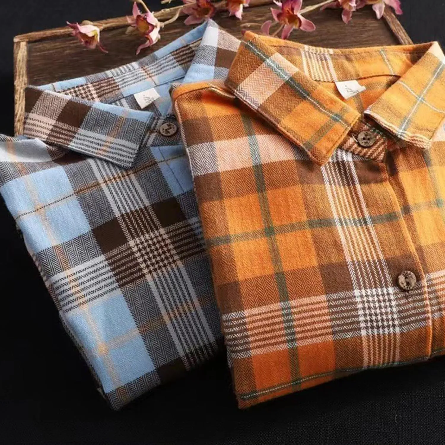 SHAOBGE Plaid Shirts for Women Long Sleeve Work Shirts Open Front Cardigan Fall Outfits for Women 2024 Oversized Cardigan
