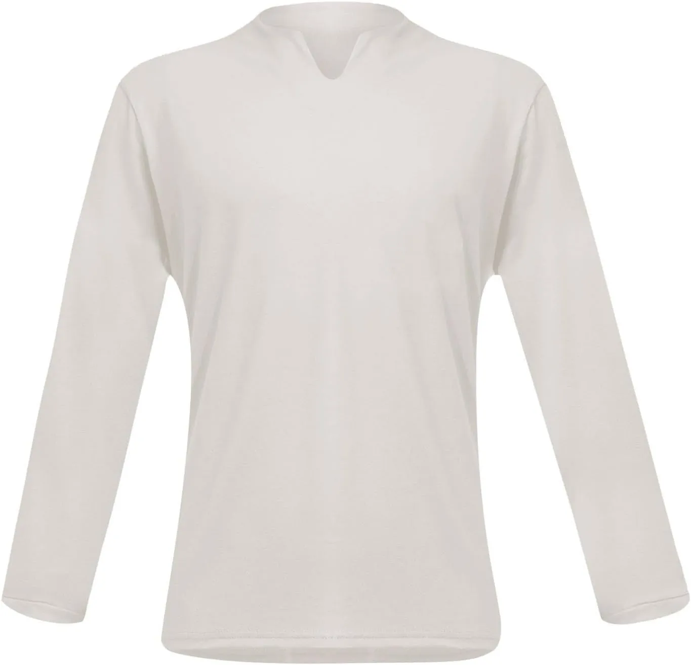 Shirts for Men Fashion Western Long Sleeve Oversized Tshirts Streetwear V Neck Shirt Big and Tall Solid Fall Clothes